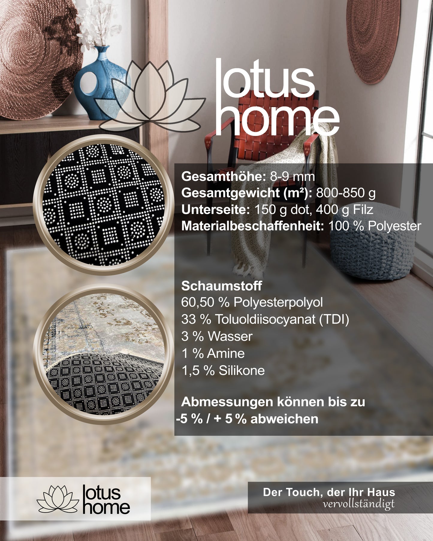 7-teiliges Teppich-Set KM-521