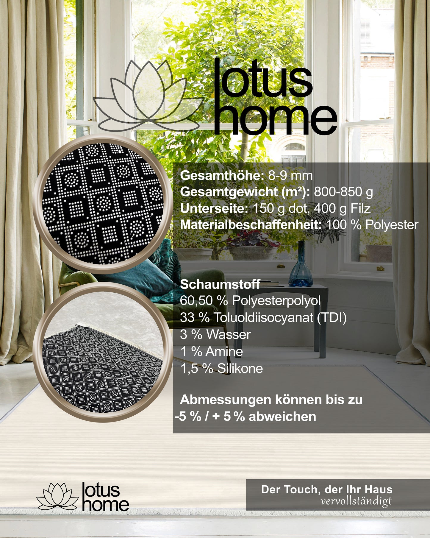 7-teiliges Teppich-Set KM-582