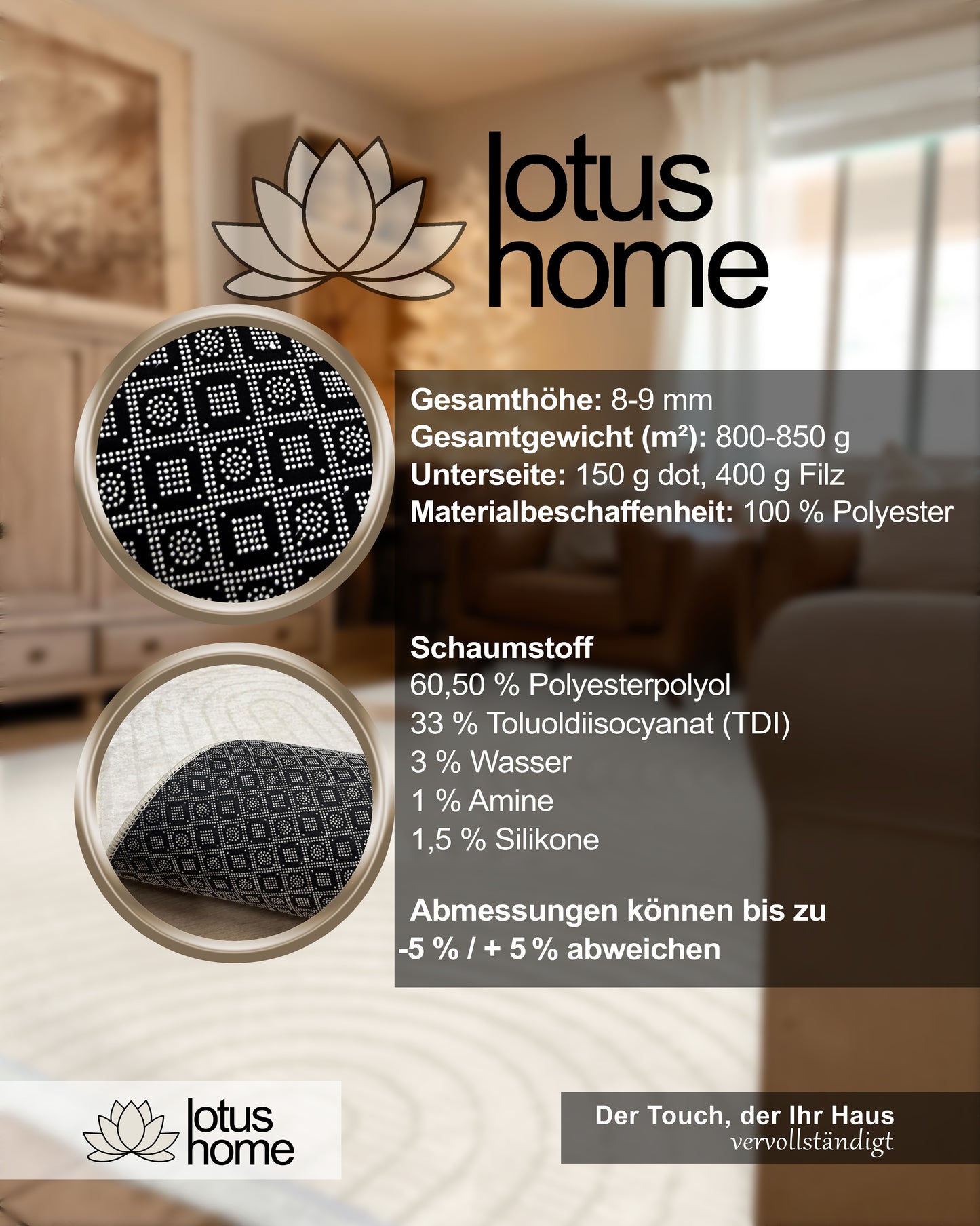 7-teiliges Teppich-Set KM-589