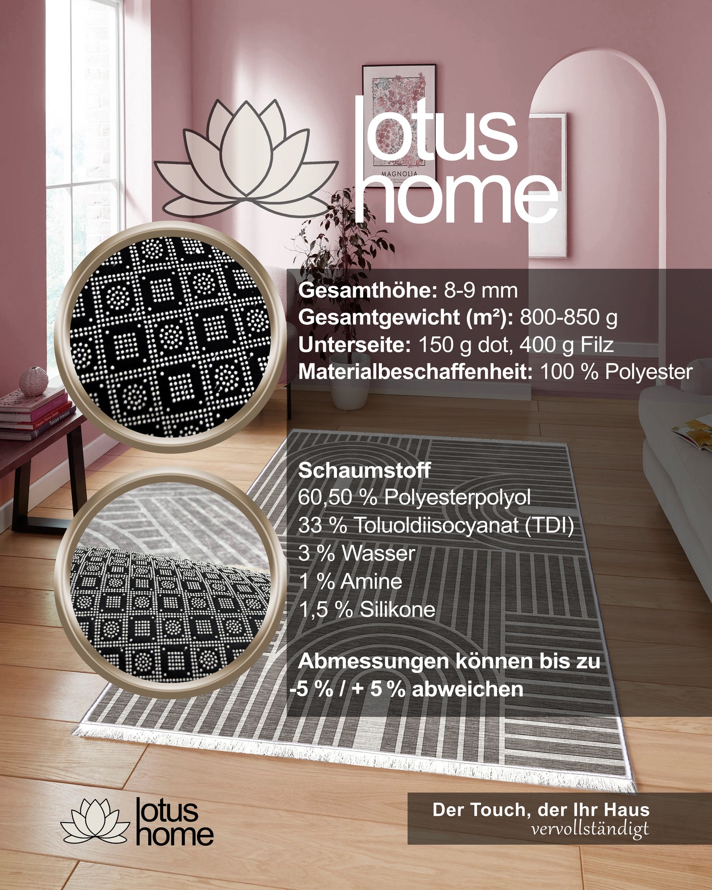 7-teiliges Teppich-Set KM-623