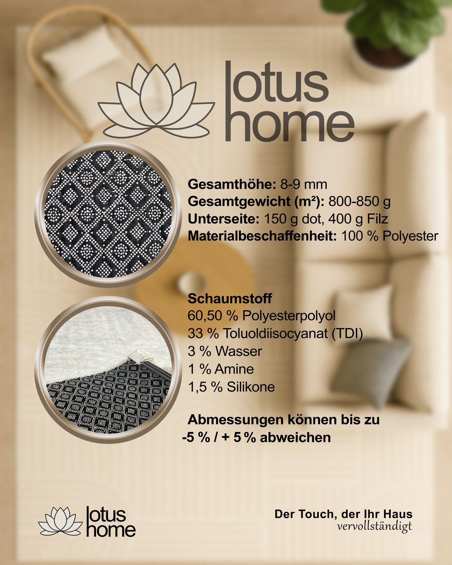 7-teiliges Teppich-Set KM-722