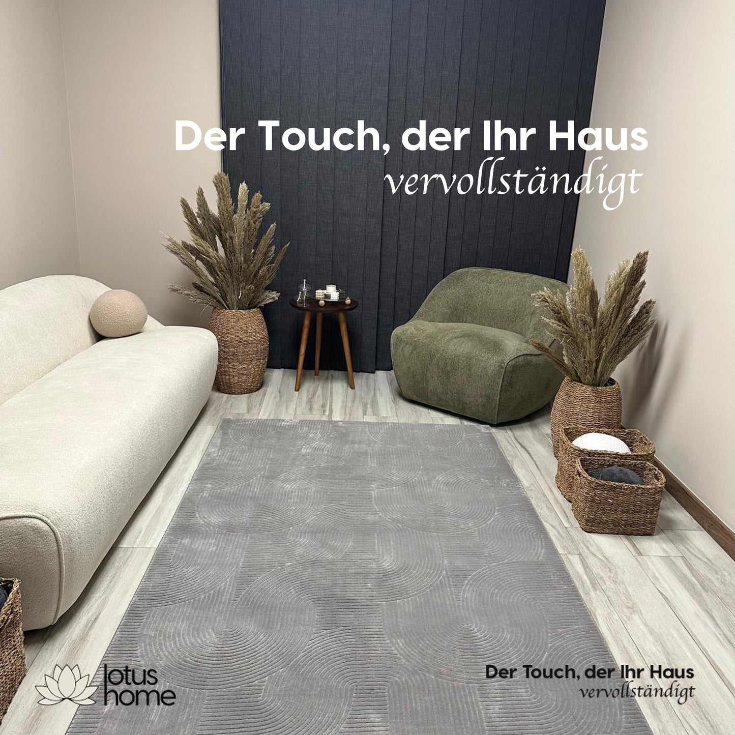 5-teiliges Teppich-Set Joy Hellgrau RA 778