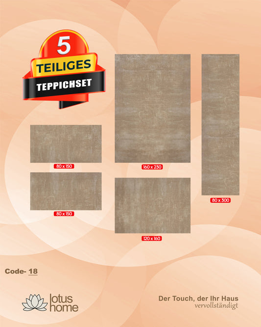 5-teiliges Teppich-Set Kassia Code-18