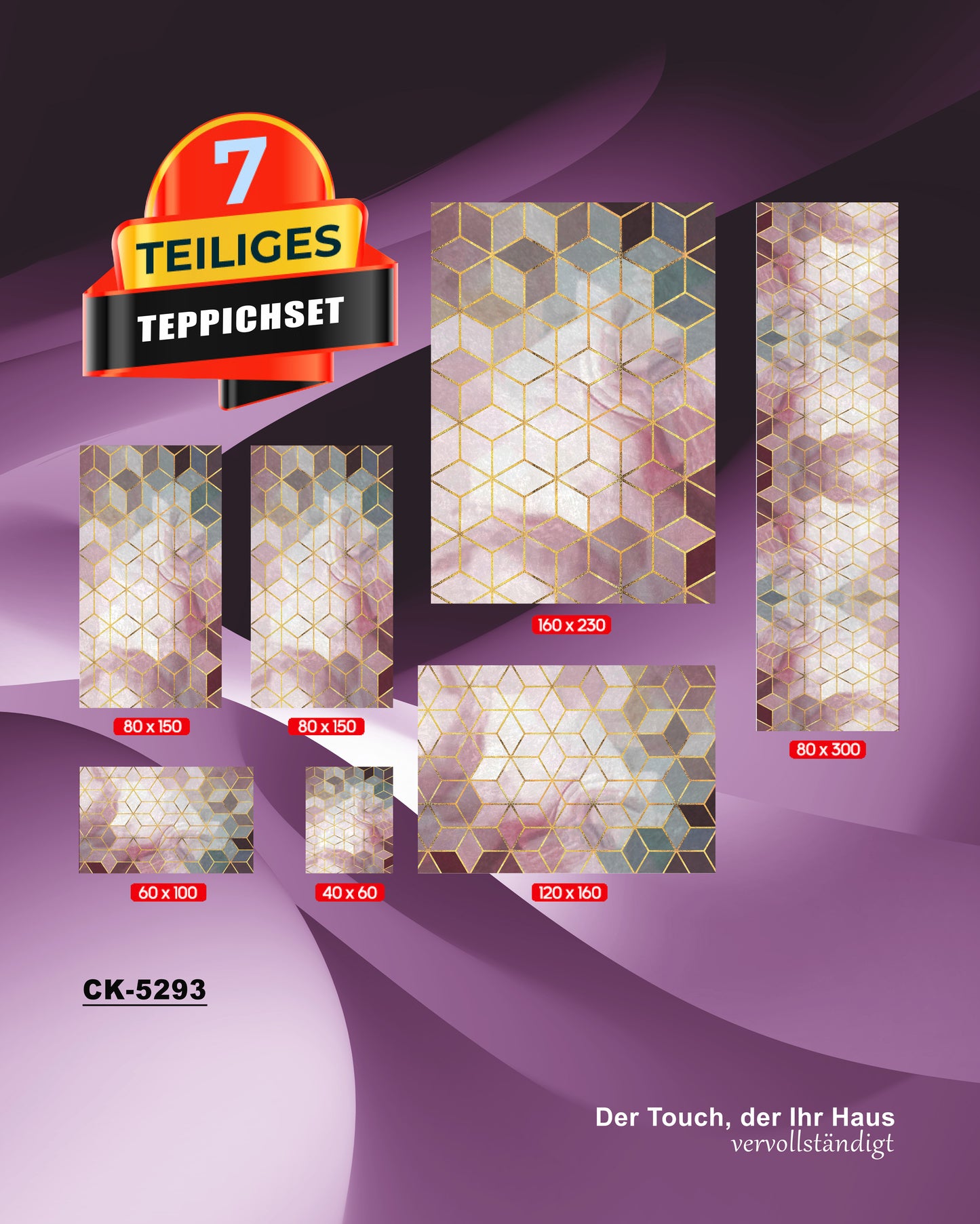 7-teiliges Teppich-Set CK 5293