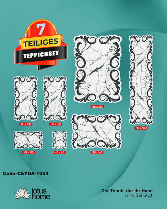 7-teiliges Teppich-Set Ceyda 1054