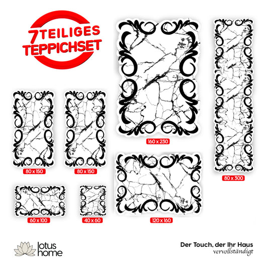 7-teiliges Teppich-Set Ceyda 1054