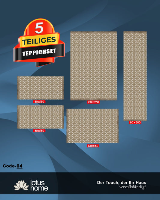 5-teiliges Teppich-Set Quadra Code-04