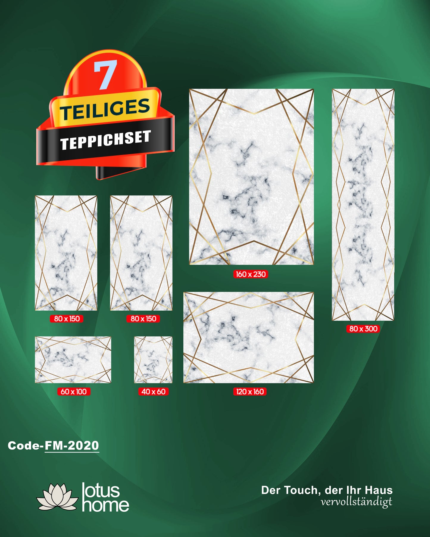 7-teiliges Teppich-Set FM 2020