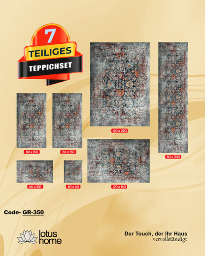 7-teiliges Teppich-Set GR-350