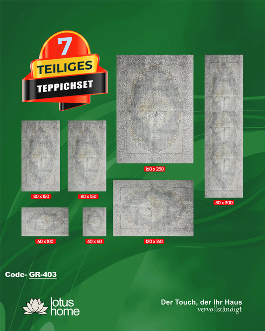 7-teiliges Teppich-Set GR-403