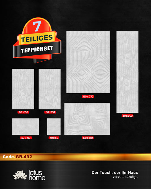 7-teiliges Teppich-Set GR-492