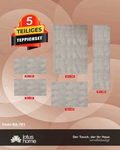 5-teiliges Teppich-Set Joy RA-781