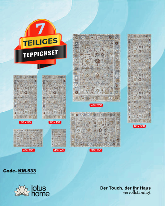 7-teiliges Teppich-Set KM-533