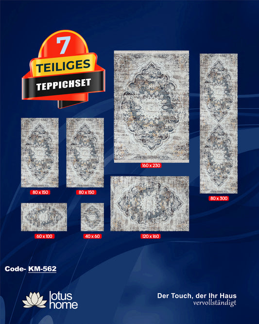 7-teiliges Teppich-Set KM-562