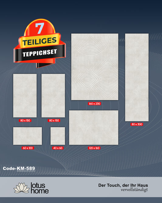 7-teiliges Teppich-Set KM-589