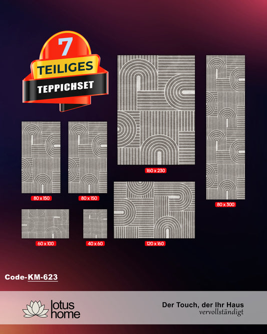 7-teiliges Teppich-Set KM-623