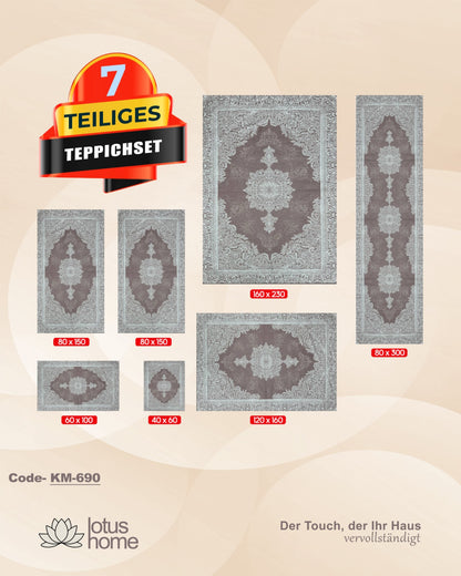 7-teiliges Teppich-Set KM-690