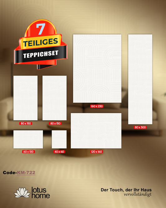 7-teiliges Teppich-Set KM-722