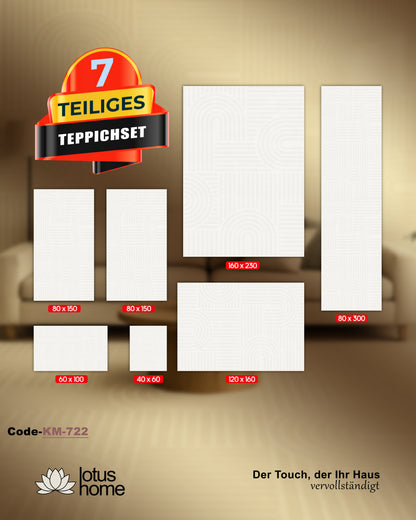 7-teiliges Teppich-Set KM-722