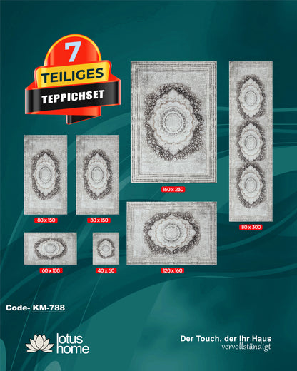7-teiliges Teppich-Set KM-788