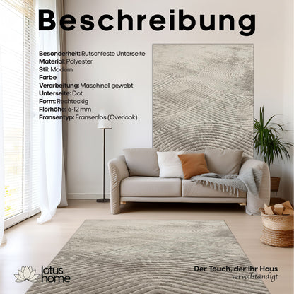 5-teiliges Teppich-Set Joy Dunkelbeige RA 777